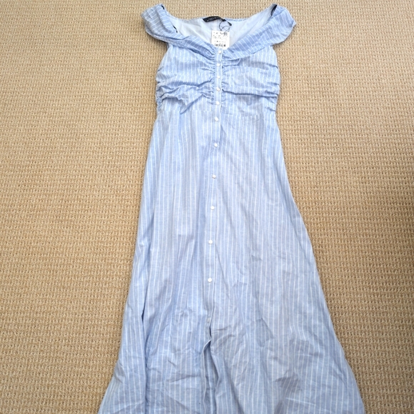 Zara women light weight linen asymmetric dress aso Kate Middleton doc - Picture 2 of 5